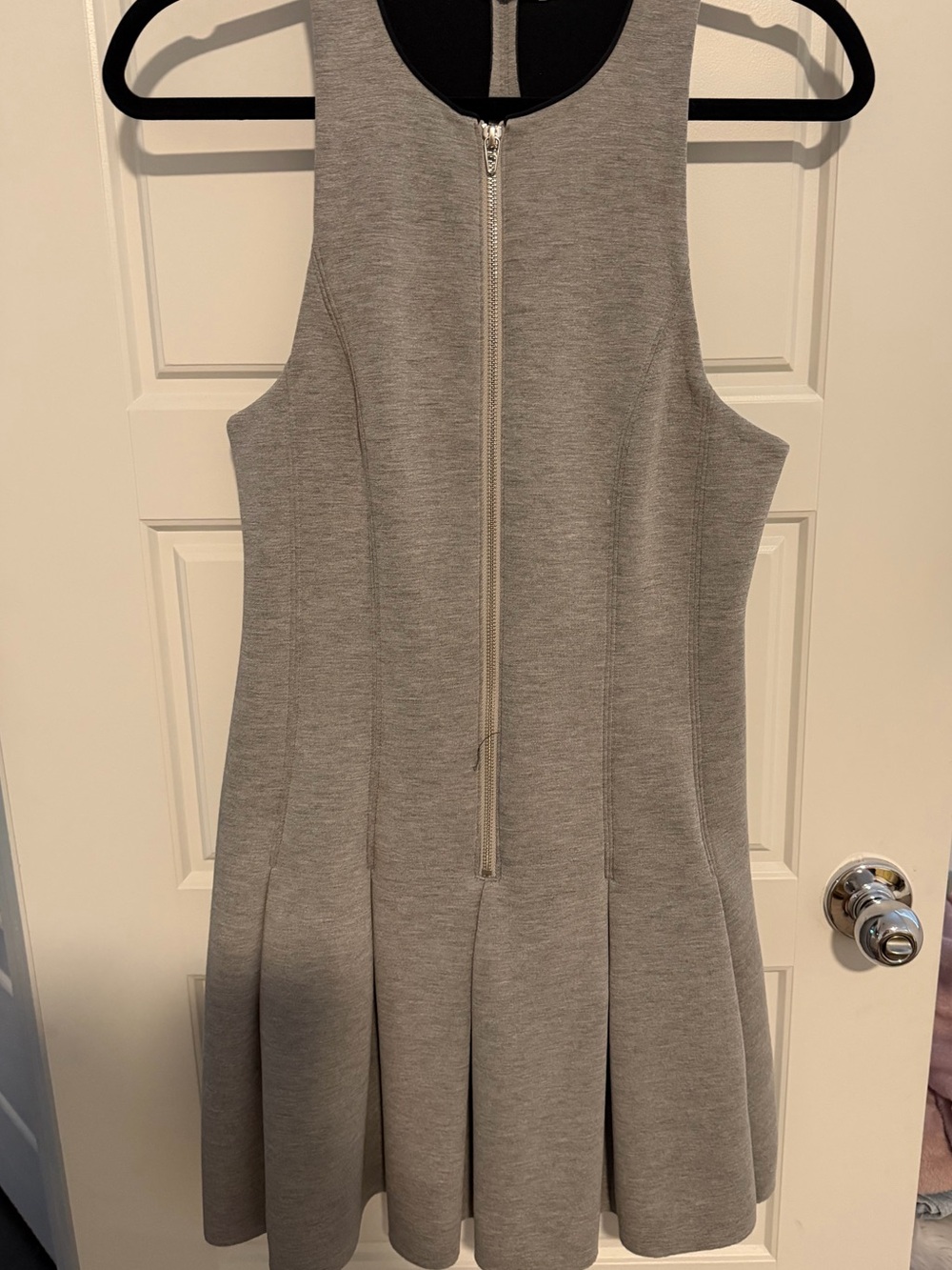 Alexander Wang Light Gray Sleeveless Zip-Front Mini Dress